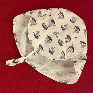Sailboat Print Kids Sun Hat